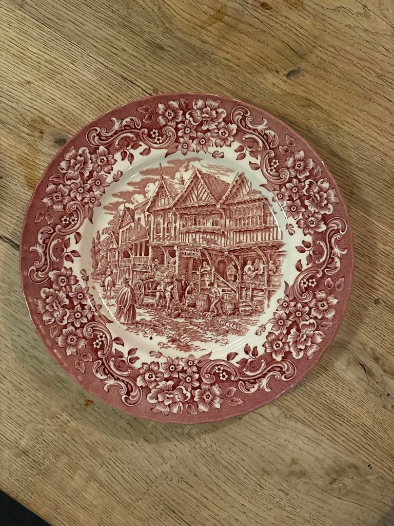Antiek Royal Tudor Ware 17e Eeuw Engeland Ironstone Bord, Antiek en Kunst, Antiek | Servies los, Ophalen