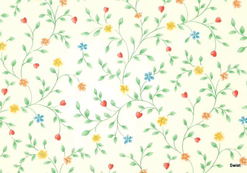 12660 Origineel uniek vintage oud behang wallpaper swiet, Ophalen of Verzenden, 25 tot 50 m²