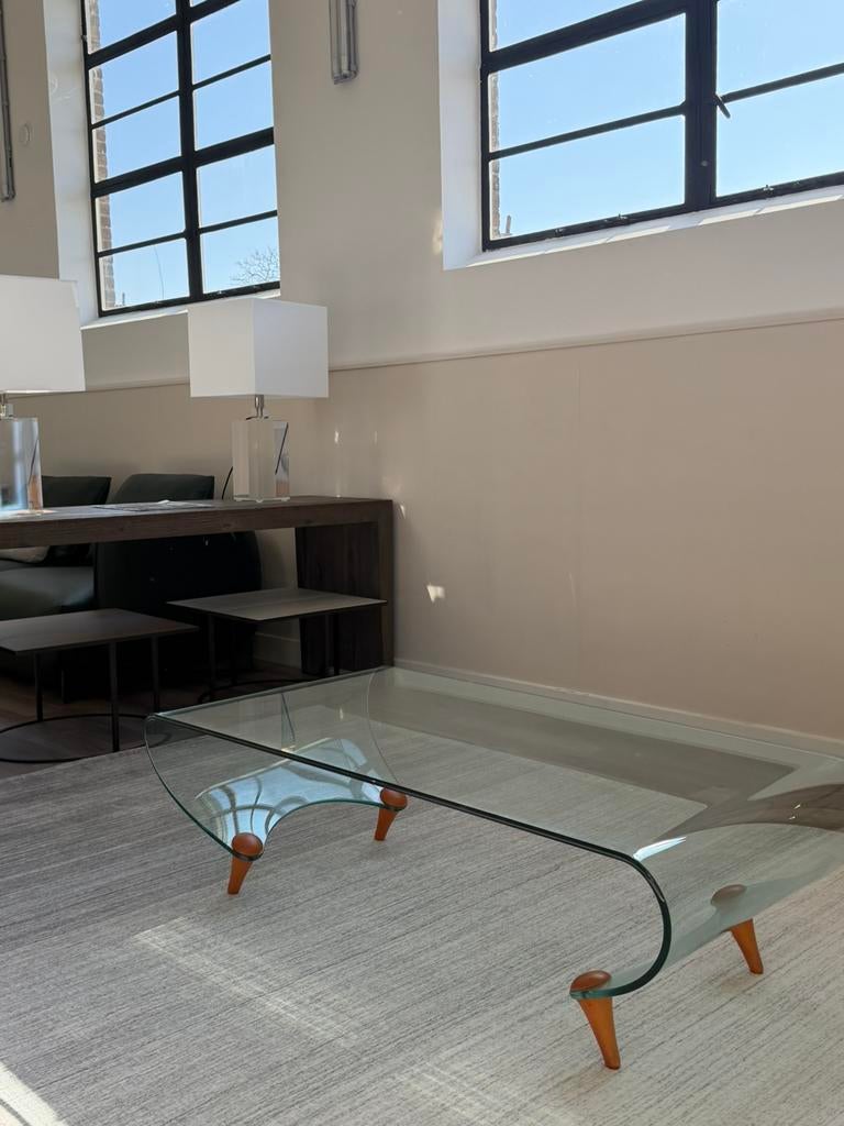 Fiam Italia ‘Tango’ salontafel, Ophalen, 50 tot 100 cm, Glas, Minder dan 50 cm