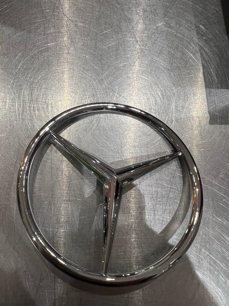 Vintage Origineel Mercedes Embleem - Chroom Metaal, Ophalen of Verzenden, Gebruikt, Mercedes-Benz