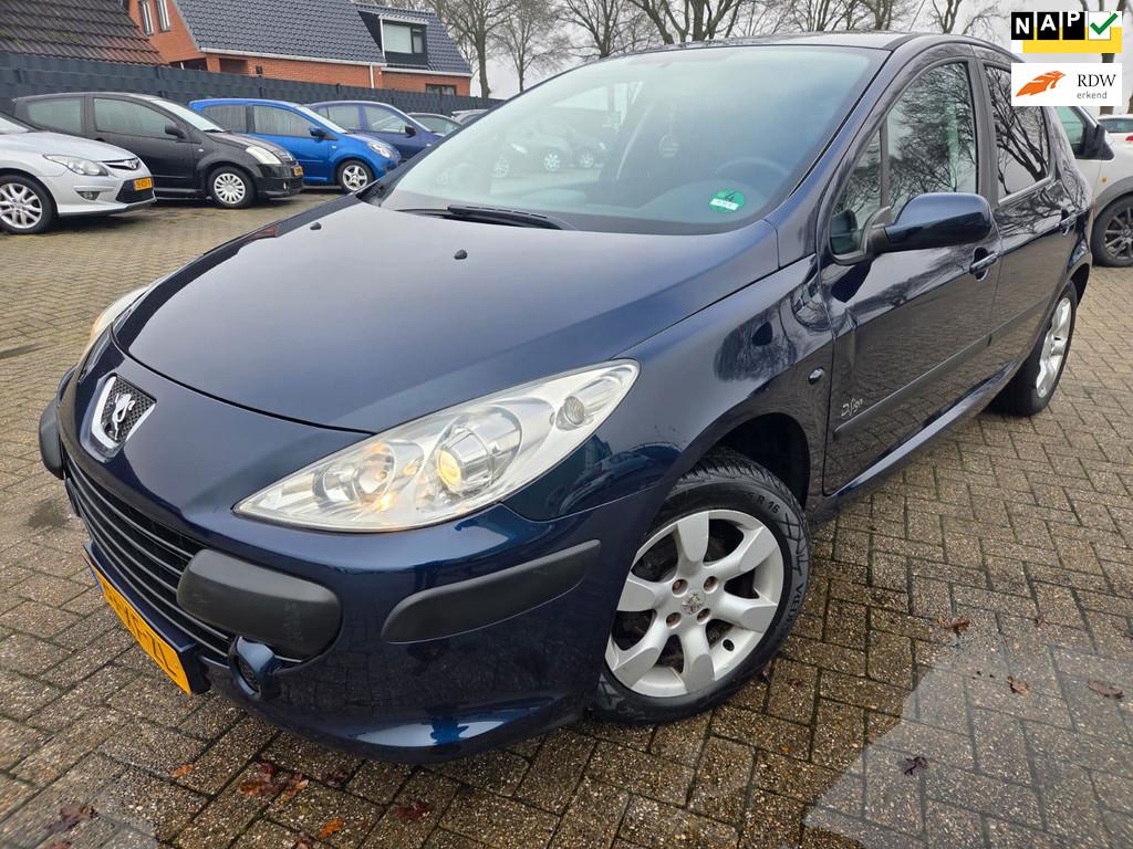 Peugeot 307 1.6-16V D.Sign 5Drs 2007. Airco/Cruise/Lichtmeta, Voorwielaandrijving, Stof, Gebruikt, Zwart