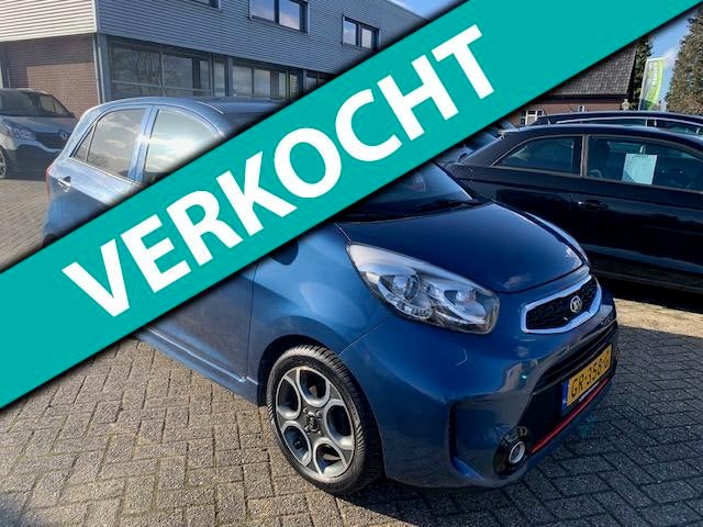 Kia Picanto 1.2 CVVT SportsLine 2015 ! VERKOCHT !, Voorwielaandrijving, Euro 5, Gebruikt, Zwart