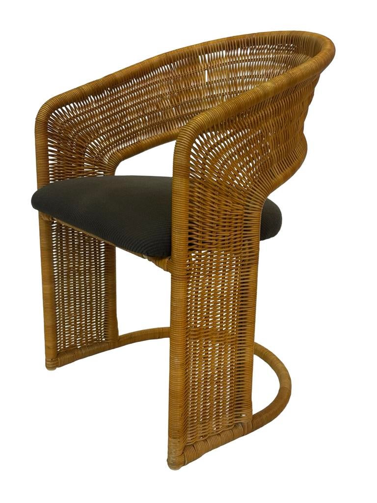 Vintage Luit van der Helm eetkamerstoel dutch design, Huis en Inrichting, Stoelen, Zo goed als nieuw, Eén, Bruin, Ophalen