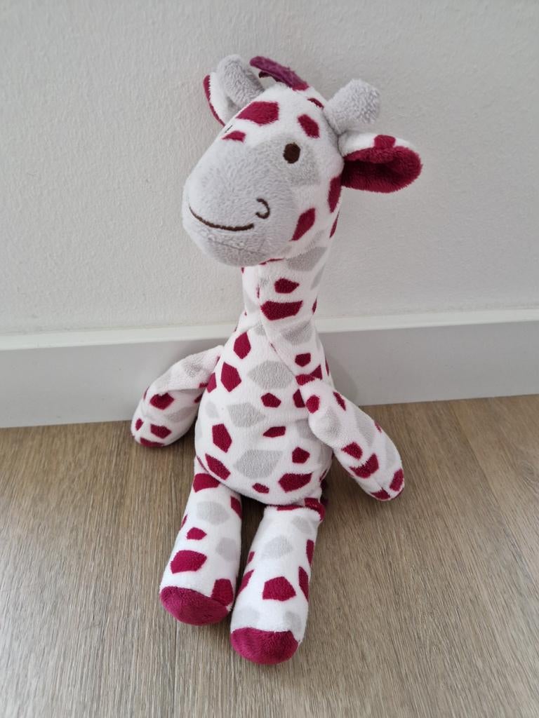 Knuffel Happy Horse giraf wit grijs rood giraffe K8527, Ophalen of Verzenden, Zo goed als nieuw, Overige typen