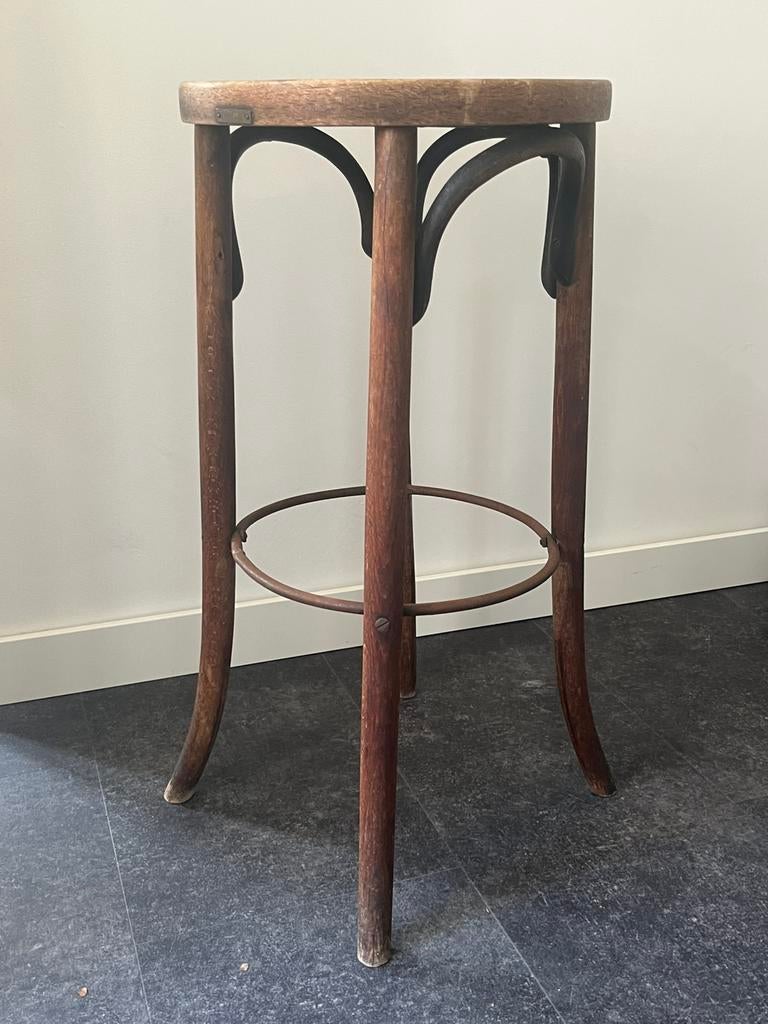 vintage barkruk/ plantentafel, Huis en Inrichting, Tafels | Bijzettafels, Minder dan 55 cm, Ophalen of Verzenden, Zo goed als nieuw