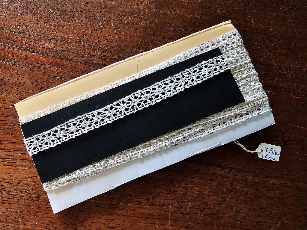 Oud geklost KANT: 4,80 meter lang, 1,5 cm breed / nr.70, Ophalen of Verzenden, Nieuw, Kant