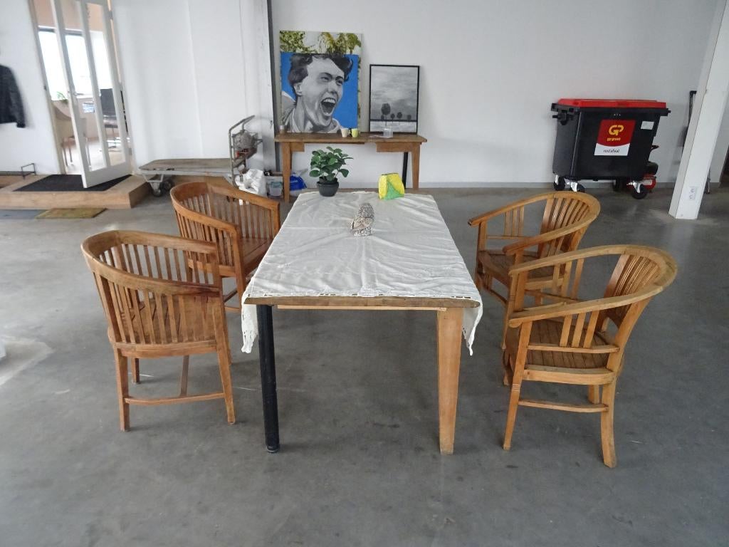 teakhouten tuinstoelen, Ophalen of Verzenden, Gebruikt, Teakhout