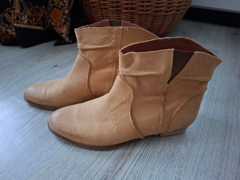 INVITO/Superleuke 'Ibiza/Festival' korte leren laarsjes 40, Kleding | Dames, Schoenen, Overige kleuren, Lage of Enkellaarzen, Nieuw