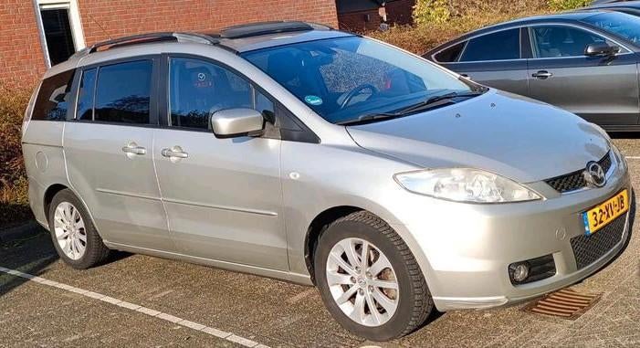 Mazda 5 / 1.8 / 2007 / Beige / 7 personen, Auto's, Mazda, Stof, 1370 kg, 4 cilinders, 7 stoelen