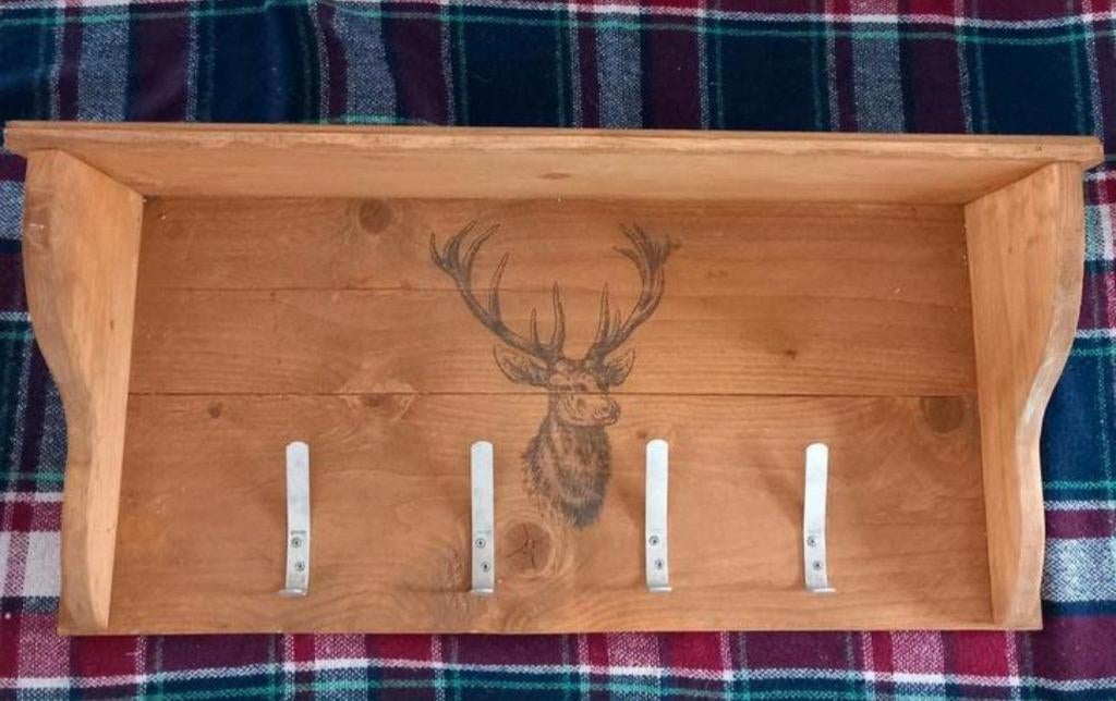 Landelijk stoer kapstok hoedenplank, Huis en Inrichting, Woonaccessoires | Kapstokken, Wandkapstok, Ophalen of Verzenden, Zo goed als nieuw