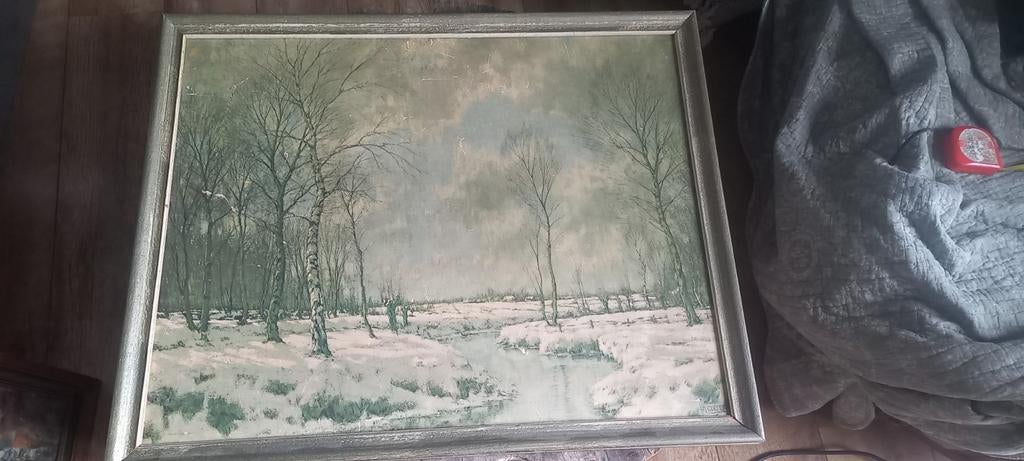 Reproductie sneeuwlandschap Gorter, Ophalen