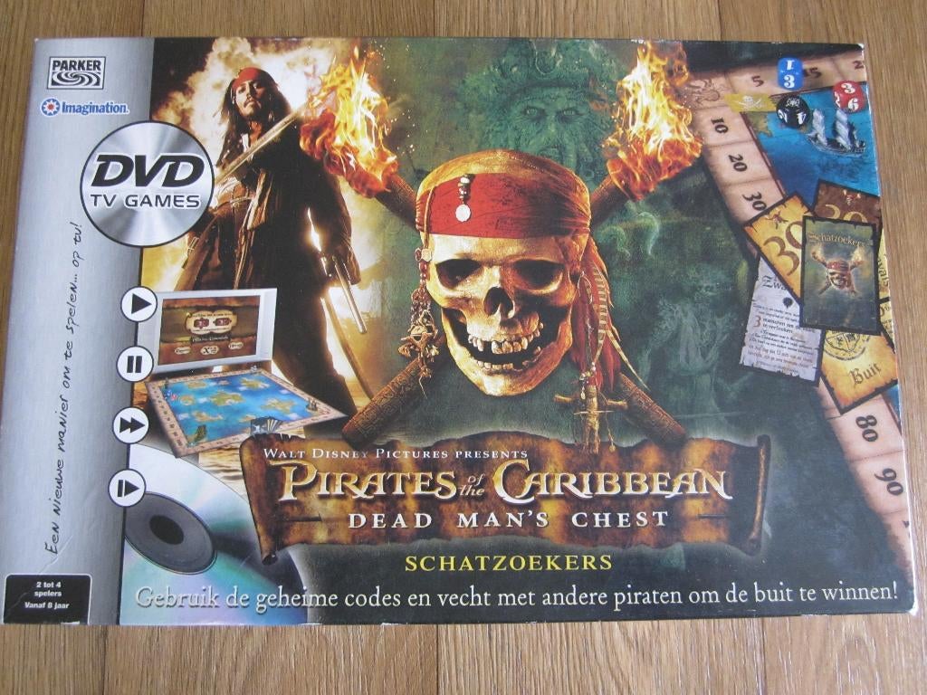 Pirates of the Caribean bordspel incl. Dvd van Parker., Hobby en Vrije tijd, Gezelschapsspellen | Bordspellen, Ophalen of Verzenden