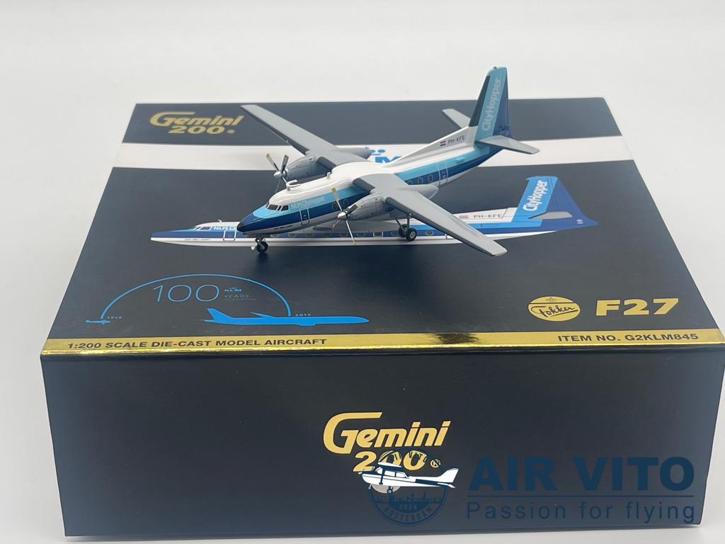 KLM F27 gemini200 schaalmodel diecast 1:200 NLM Cityhopper, Schaalmodel, -, -, Nieuw