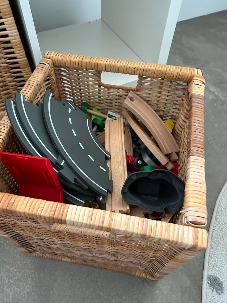 Grote mand houten treinbaan en autoweg set (Lidl), Ophalen, Gebruikt, Jongen of Meisje