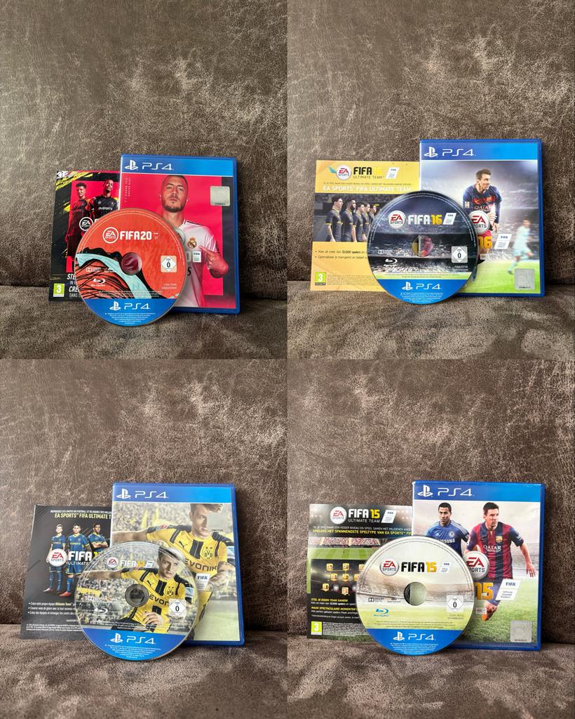 FIFA 15, 16, 17, 20 voor de PS4 - Voetbalgames Bundel, Spelcomputers en Games, Games | Sony PlayStation 4, Gebruikt, Eén computer