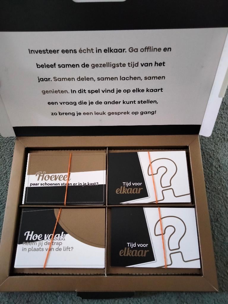 tijd voor elkaar gezelschapsspellen, Ophalen