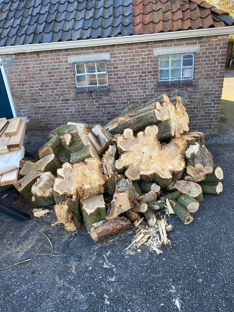 Haardhout circa 3/4 kuub, Tuin en Terras, Haardhout, 3 tot 6 m³, Ophalen, Stammen