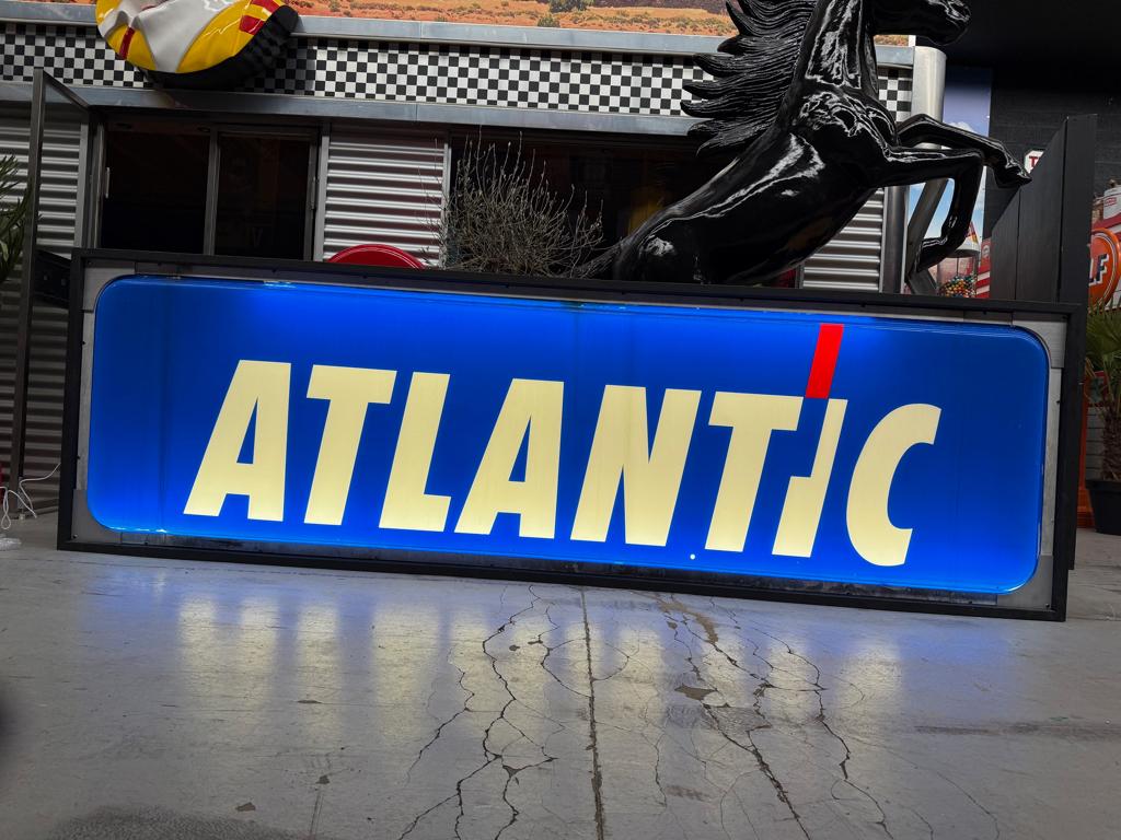 Echte Amerikaanse Atlantic-lichtreclame uit 1980, Ophalen, Gebruikt, Lichtbak of (neon) lamp