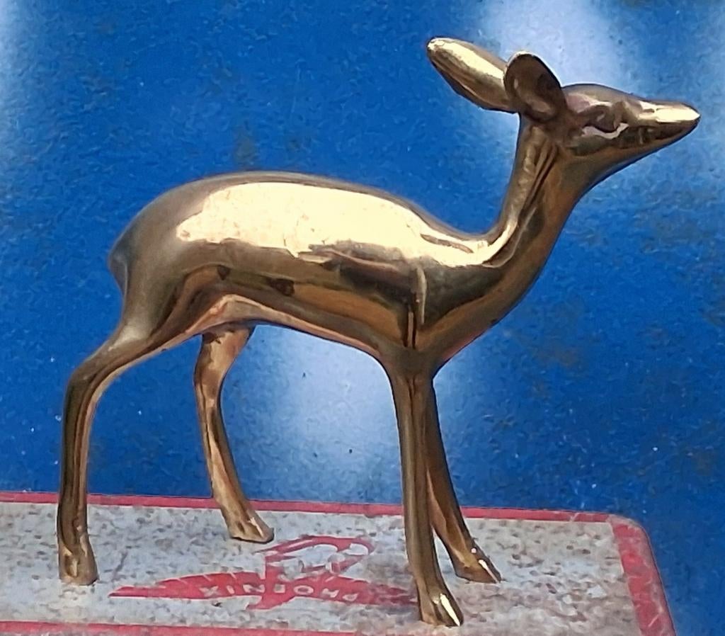 Bambi/ree. Messing.  Ca 1970. 12 cm., Ophalen