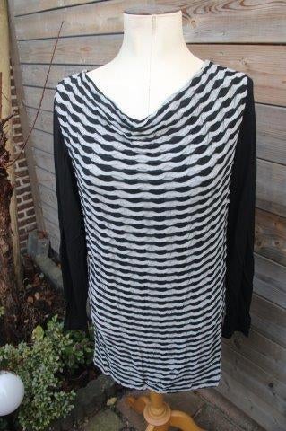 Tuniek zwart/ grijs Evelin Brandt mt 42 Vaste prijs OPRUIMIN, Verzenden, Zwart, Maat 42/44 (L), Zo goed als nieuw