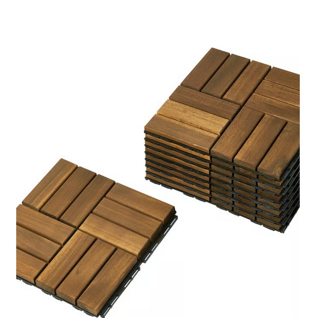 9m2 balkontegels hout IKEA 'runnen' - helemaal nieuw, Ophalen, Nieuw, Hout