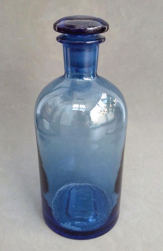 Om1875-1900 Apotheek Fles Medicijnfles Giffles Arts Huisarts, Antiek en Kunst, Antiek | Glas en Kristal, Ophalen of Verzenden