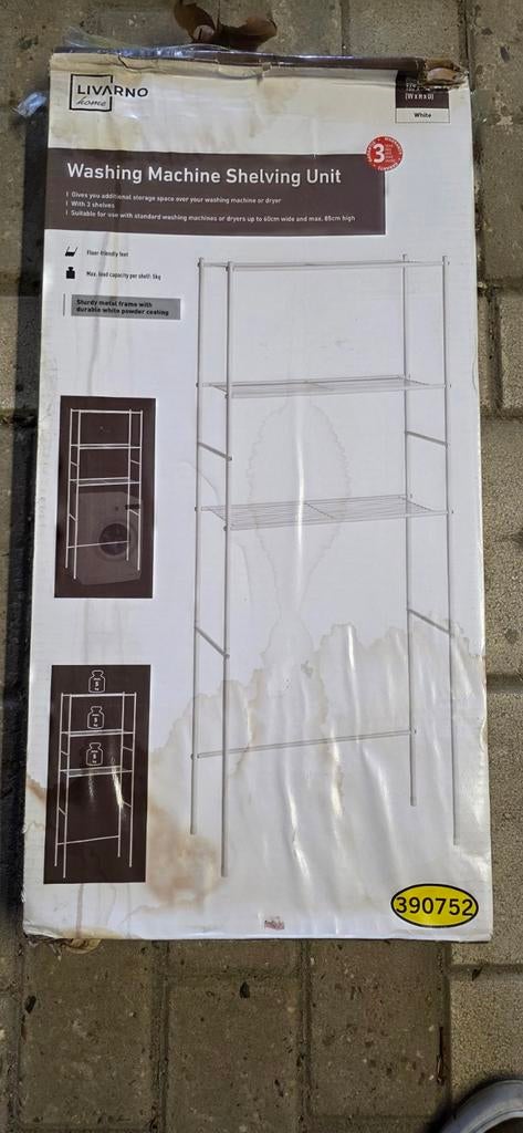 LIVARNO HOME Wasmachine Rek - Wit, 3 Planken, Ophalen of Verzenden, Nieuw