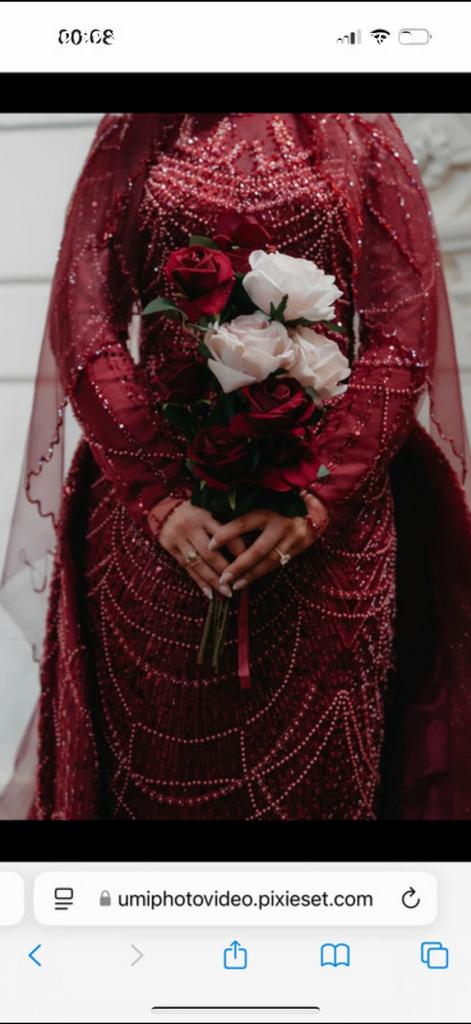 Prachtige rode henna jurk, Kleding | Dames, Trouwkleding en Trouwaccessoires, Gedragen, Trouwjurk, Rood, Ophalen of Verzenden