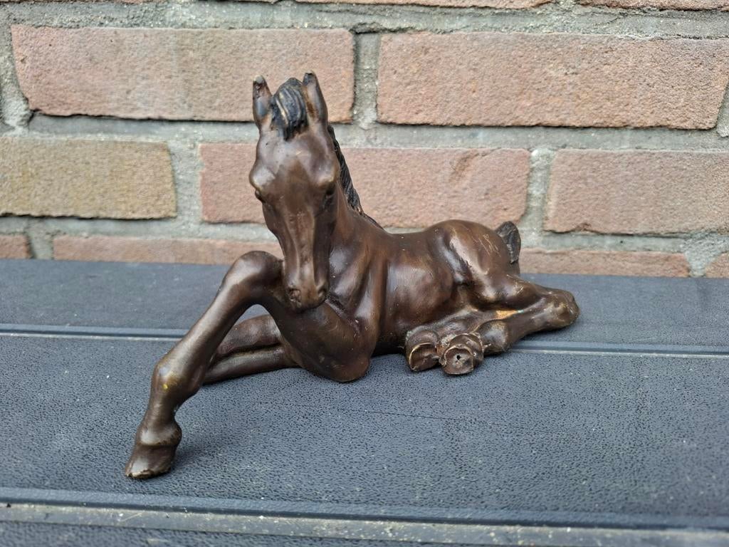 Bronzen paard beeld, Ophalen of Verzenden, Zo goed als nieuw, Dier