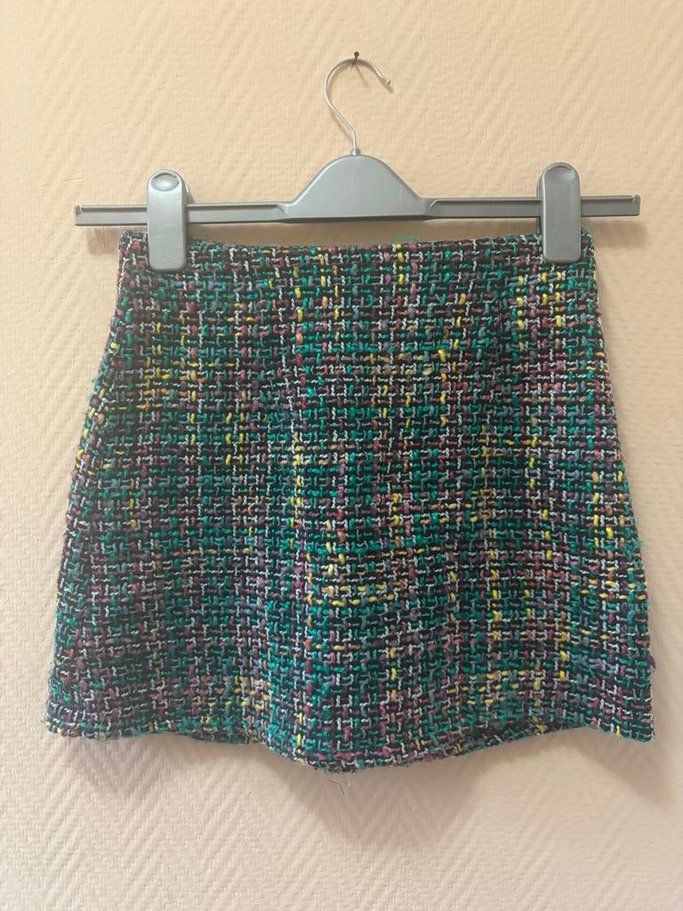 Primark Gebreide Rok Maat 36 - Multicolor Hoge Taille, Kleding | Dames, Rokken, Gedragen, Maat 36 (S), Zwart, Boven de knie, Ophalen of Verzenden