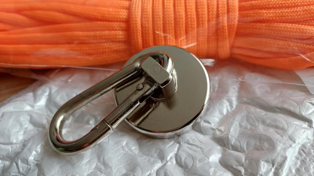 Sterke magneet met 30 meter touw[ draagkracht 41 kilo, Ophalen of Verzenden, Nieuw