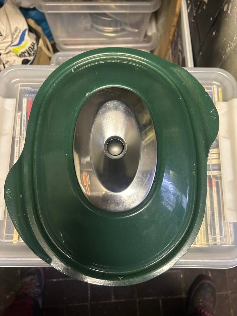 Fissler profi geëmailleerde stoofpan kruidenbakje in deksel, Ophalen of Verzenden, Zo goed als nieuw, Overige materialen, Koekenpan of Braadpan