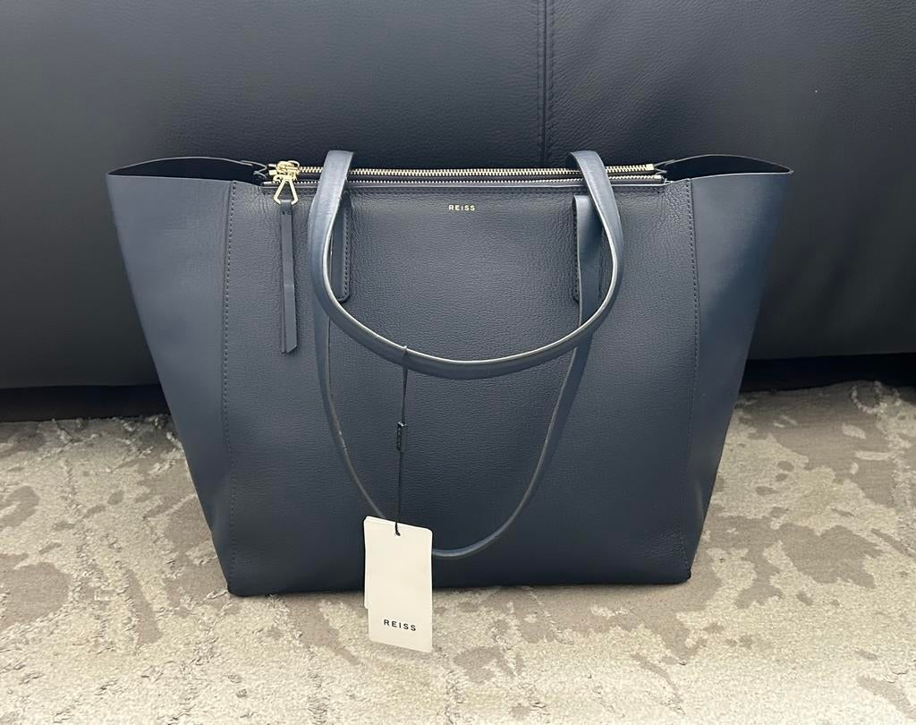 Reiss leren shopper marine blauw, Ophalen, Nieuw, Blauw, Shopper