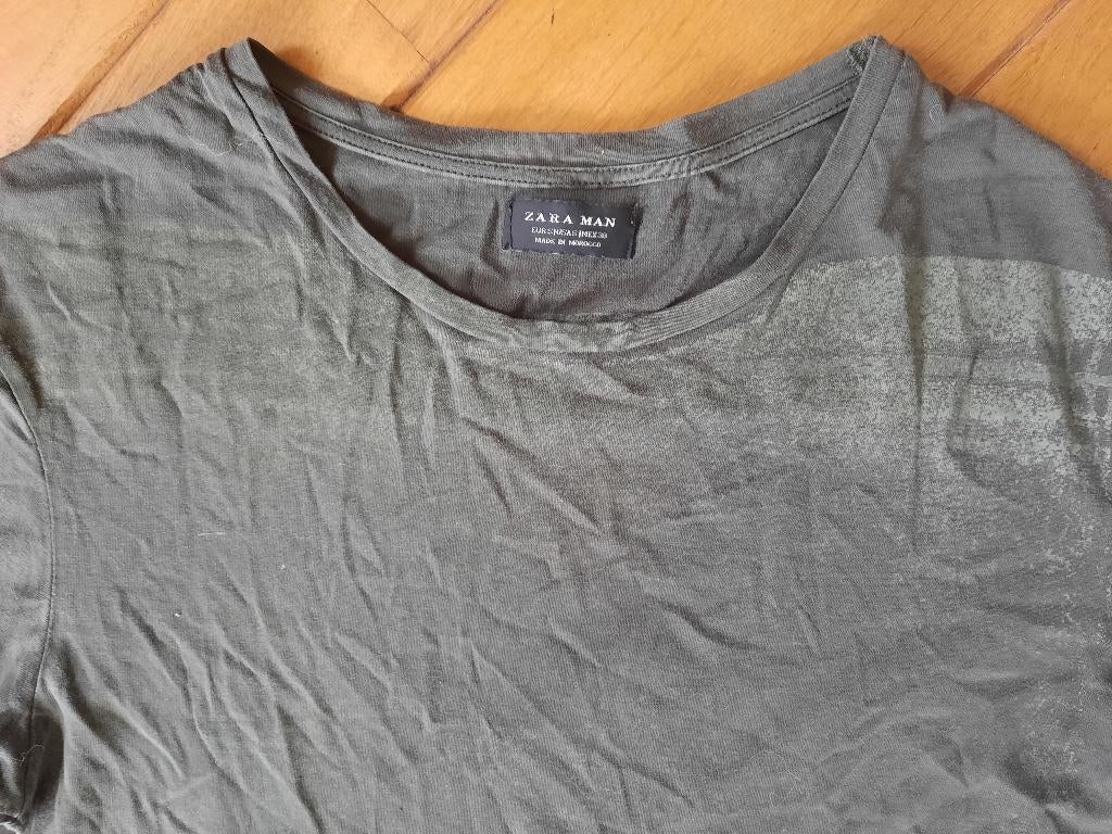 Zara Man t- shirt groen maat M, Zara, Maat 48/50 (M), Ophalen of Verzenden, Zo goed als nieuw