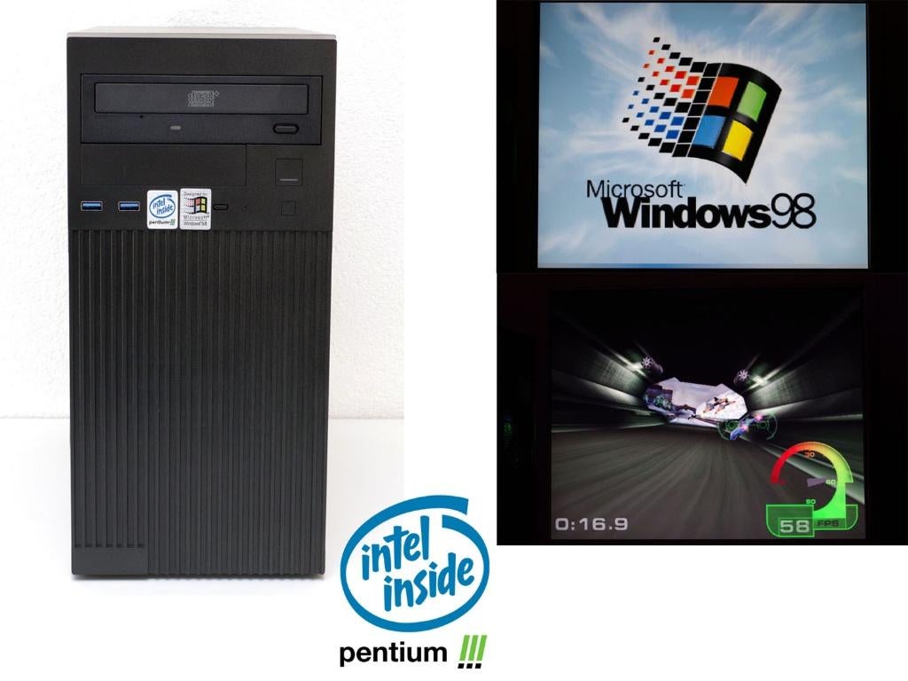 Intel Pentium III Windows 98 retro game pc, Verzenden, Pc, Classic Computer Shop, Classiccomputershop@ziggo.nl