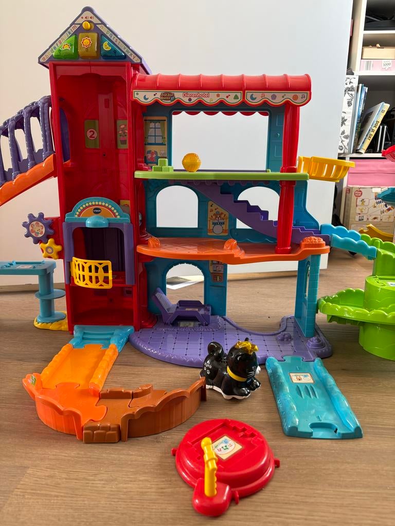 Vtech Zoef Zoef Dierenhotel met accessoires, Kinderen en Baby's, Speelgoed | Vtech, Zo goed als nieuw, 2 tot 4 jaar, Ophalen