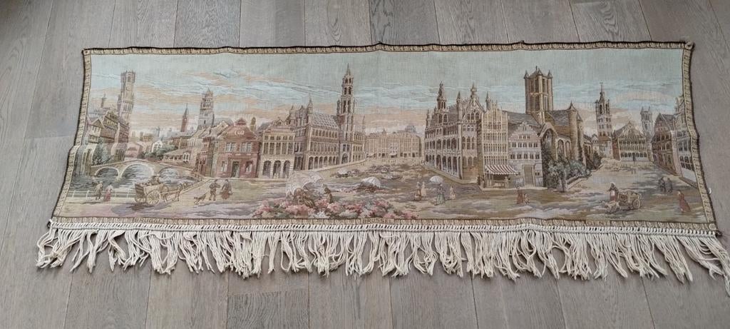 Gobelin wandkleed Brugge - Brussel - Gent. Antiek., Ophalen of Verzenden