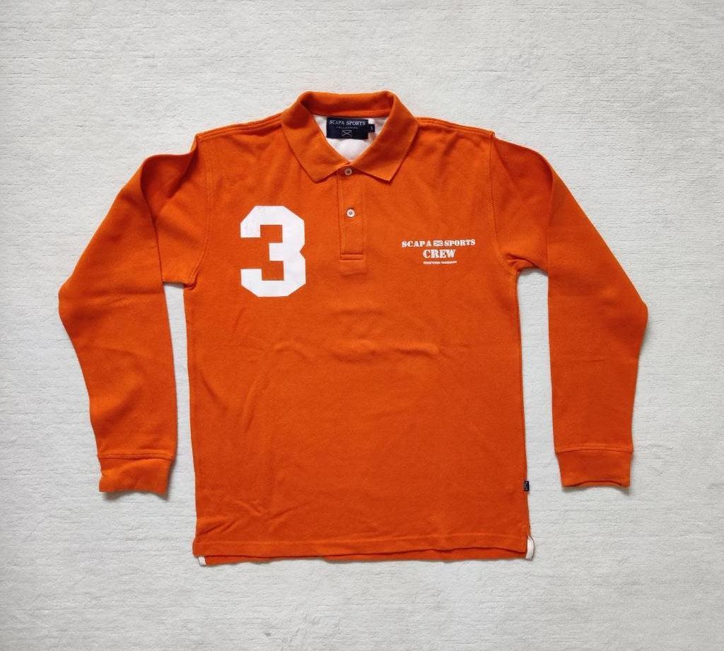 Scapa Sports polotrui longsleeve oranje, Oranje, Ophalen of Verzenden, Zo goed als nieuw, Maat 46 (S) of kleiner