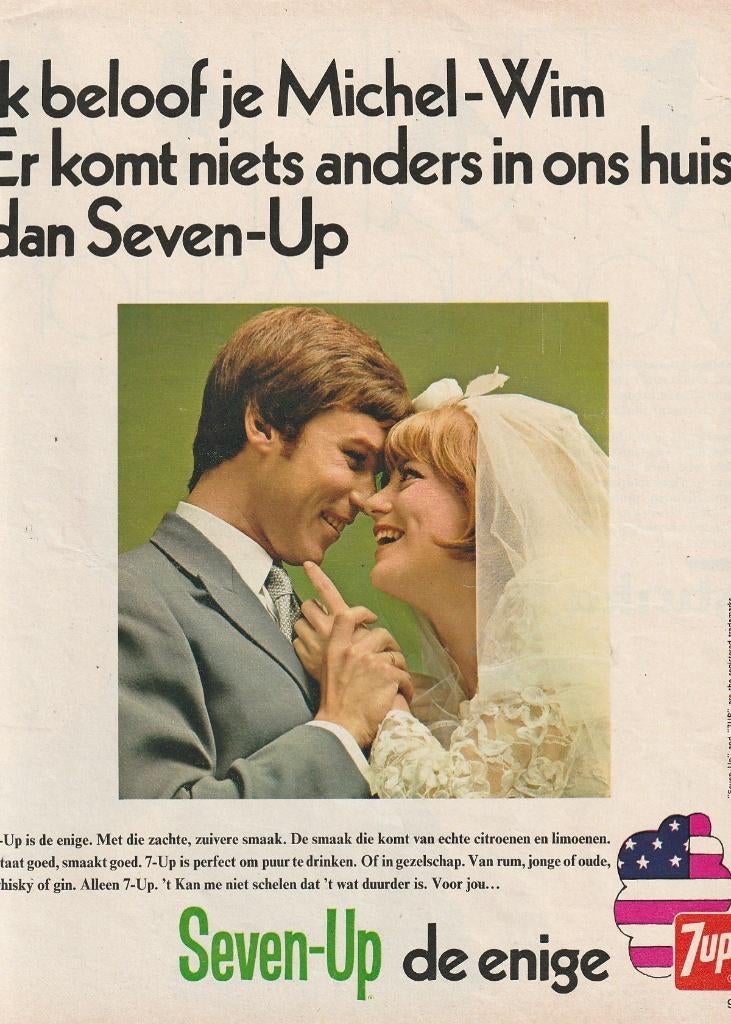 Retro reclame 1969 7Up Seven-Up frisdrank voor Michel-Wim, Verzamelen, Verzenden, Overige typen