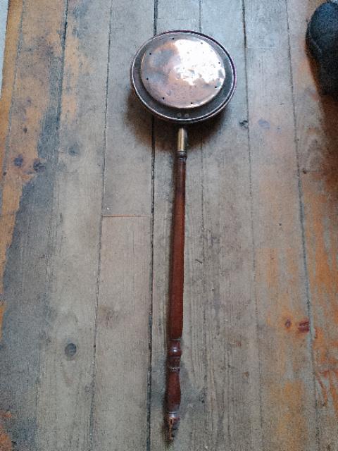 Mooie oude koperen beddenpan., Antiek en Kunst, Ophalen