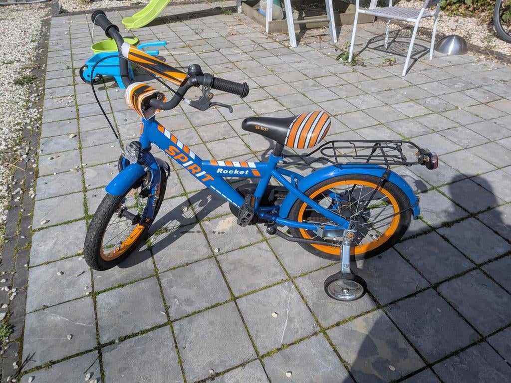 Spirit Rocket Kinderfiets 16 inch met zijwieltjes, Ophalen, Zijwieltjes, Spirit, 16 tot 20 inch