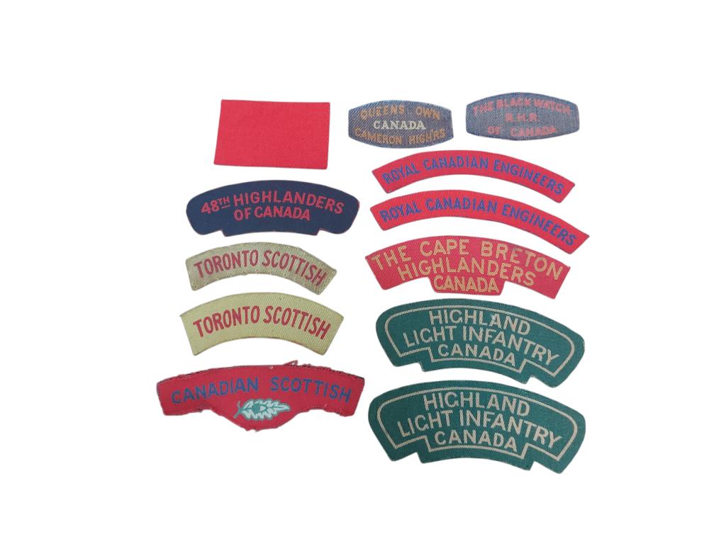 Canvas Canadese emblemen WOII, Buiten bedrijf, Overige gebieden, Ophalen of Verzenden, Embleem of Badge