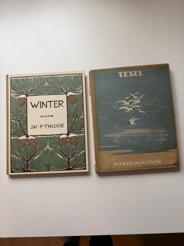 Twee oude boeken van Jac. P. Thijsse: Winter & Texel, Boeken, Ophalen of Verzenden, Gelezen, Nederland, Overige typen