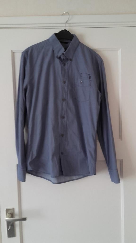 JC Rags overhemd maat M, Blauw, Zo goed als nieuw, JC Rags, Halswijdte 39/40 (M)