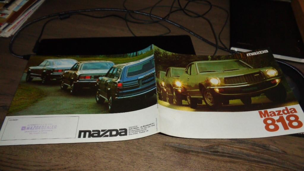 Folder MAZDA 818  ,  4-1976, Verzenden, Zo goed als nieuw, Mazda