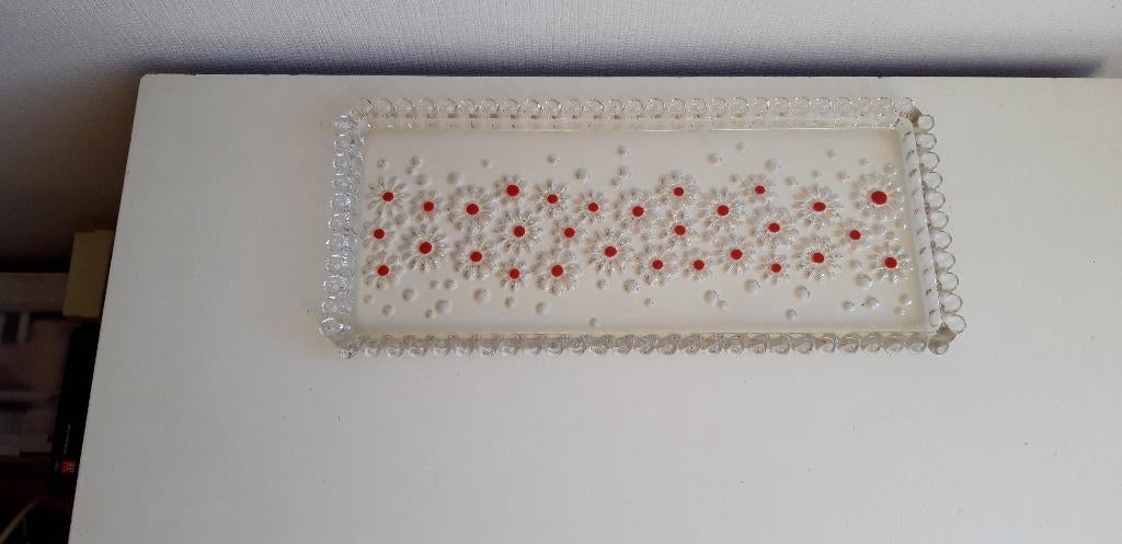 Zware glazen cakeschaal, Antiek en Kunst, Antiek | Glas en Kristal, Ophalen of Verzenden