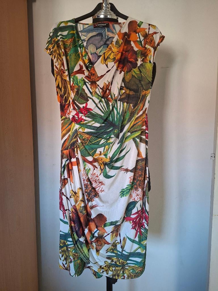 Esperance Paris tropische jurk bloemenprint maat S, Kleding | Dames, Maat 38/40 (M), Anneonline, Steenbergen, Overige kleuren