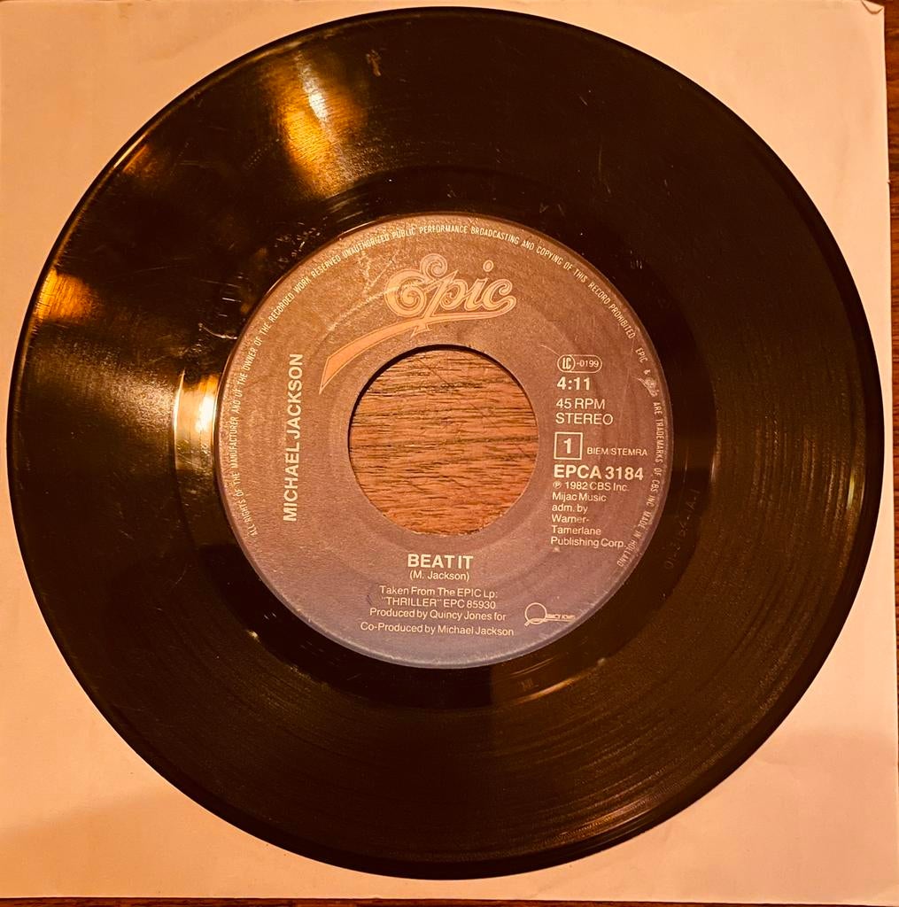 Michael Jackson single uit 1979 Beatit, Ophalen of Verzenden, Gebruikt, Overige formaten