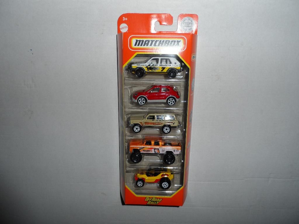 Matchbox 5 Pack - OffRoad Rally (2021) 1:64 D6, Ophalen of Verzenden, Nieuw, Auto