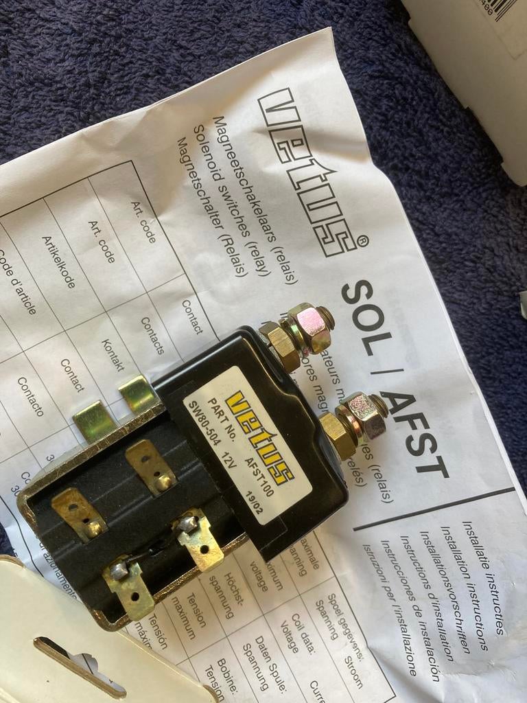 Vetus relais afst,sw80-504     Nieuw.  50€, Watersport en Boten, Ophalen, Nieuw, Motor en Techniek